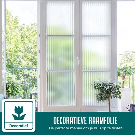 Homewell Raamfolie HR++ 90x300 - Isolerend & Zonwerend - Anti inkijk - Statisch - Lamellen