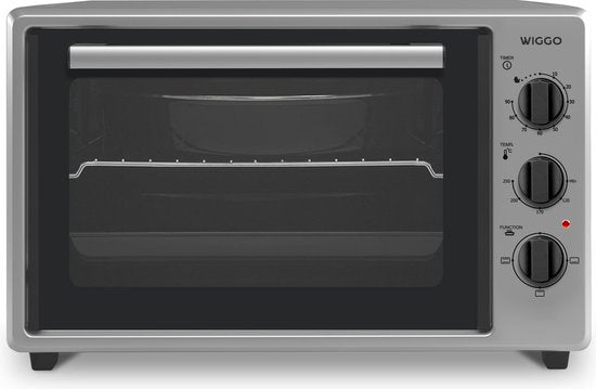 Wiggo WMO-E353(X) – Freistehender Mini-Backofen – elektrisch – 50 cm – 35 Liter – 1800 W – 5 Jahre Garantie – Edelstahl