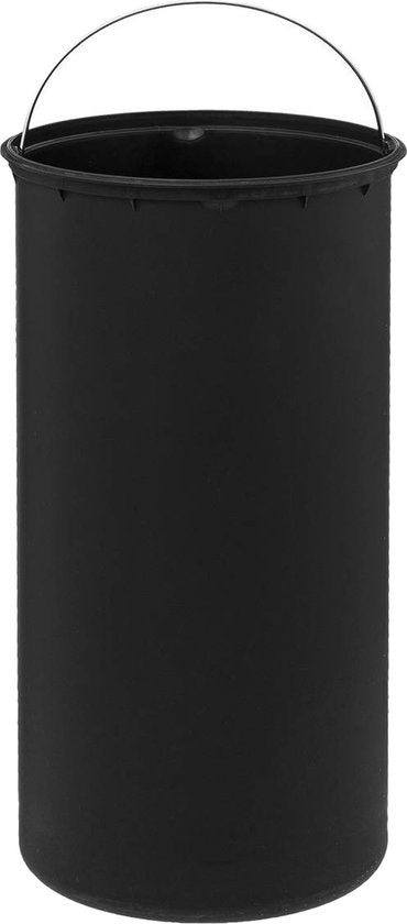5Five Abfallbehälter/Treteimer Bambus – weiß – Metall – 30 Liter – 38 x 29 x 60 cm – Küche