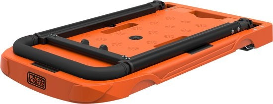 BLACK+DECKER Faltbarer Transportwagen - Plattformwagen - Max. 90 KG - Höhenverstellbar - 61.4 x 37x3 x 89.4 CM - Orange