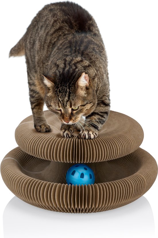 maxxpro Katzenspielzeug - Kratzpappe - Katzenminze - Spielball