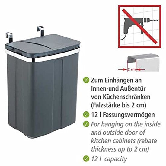 Wenko Türmülleimer, 12 Liter