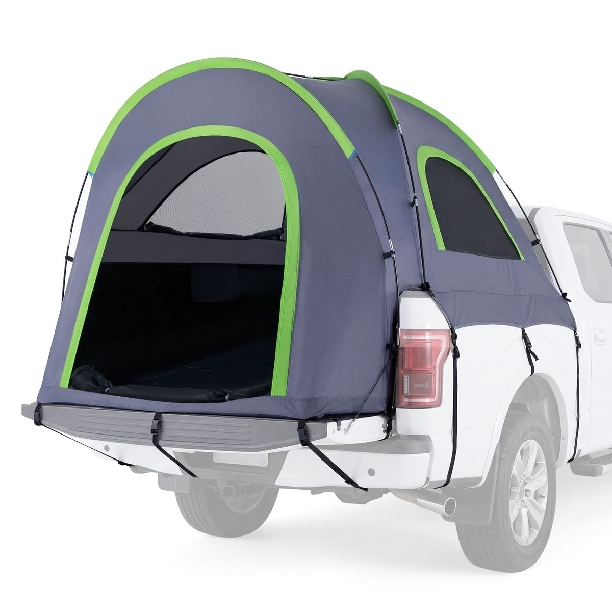 Coast Pick-up-Zelt – für 4 Personen – abnehmbare Regenplane – grün und grau