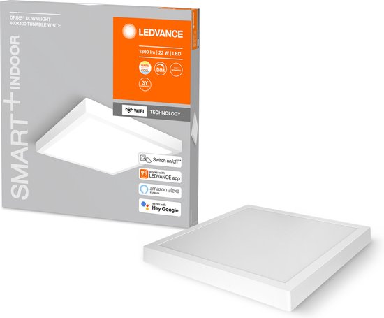 LEDVANCE Leuchte: für Decke, SMART SURFACE DOWNLIGHT TW / 22 W, 22-...24- V, Abstrahlwinkel: 11-, Tunable White, 3-65- K, Gehäusematerial: Aluminium, IP2-