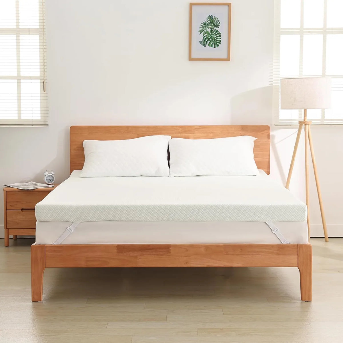 Ego Home Gel-Matratzenauflage 140 x 200 x 9 cm – Kaltschaum mit grünem Tee – Härtegrad H2 – Abnehmbarer, waschbarer Bezug