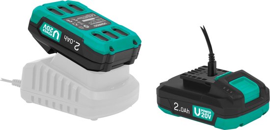 VONROC Akku 20V - 2.0Ah - Mit b-direktionalem USB-C Anschluss - Akku und Powerbank in einem - kompatibel mit Power Delivery (PD) - Geschützt mit Electronic Cell Protection