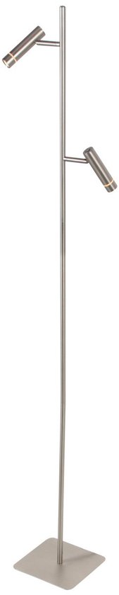 Stehlampe „Volari 4711ST“ aus Stahl, 2-flammig, mit „Dimm to Warm“-LED – ideal für den Innenbereich, modernes Design, Höhe 157 cm, Sockelgröße 21 x 21 cm, dreh- und neigbar