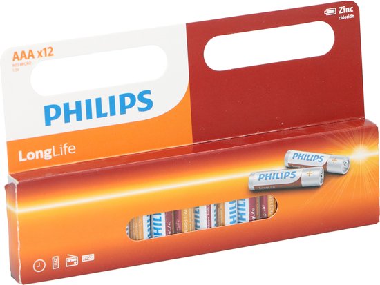 Philips LongLife - AAA-Batterien - 12 Stück