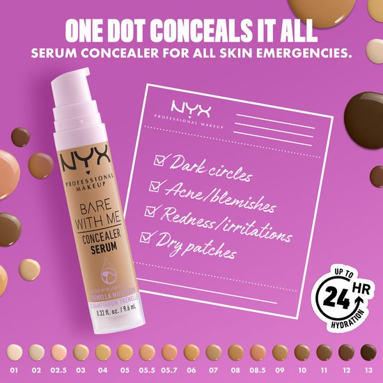 Nyx Professional Makeup Bare With Me Concealer Serum – Deep Golden – Concealer – Tiefes Gold