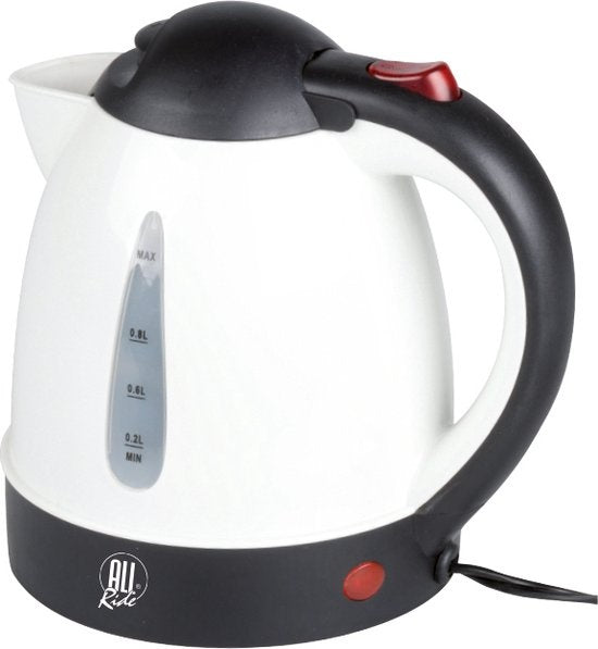 All Ride Travel Kettle 24 Volt - Wasserkocher 0.8L - Zigarettenanzünderbuchse im Auto - Weiß