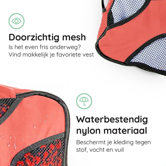 Volcan Packwürfel – Koffer-Organizer-Set – Rucksack und Koffer – 4-teilig – Reise-Würfel – Rosa