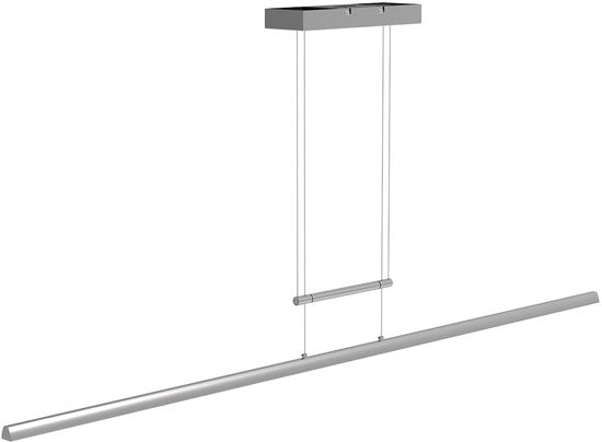Hängeleuchte Profilo 3318ST von Steinhauer aus Stahl, 150 cm breit, höhenverstellbar von 110 bis 170 cm, 2100 Lumen, modernes Design für den Innenbereich