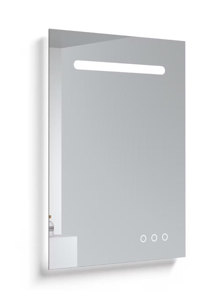 Kame Match Smart-Badezimmerspiegel – 60 cm – Mattgrau – Mit LED-Beleuchtung, Bluetooth-Lautsprechern und Antibeschlagfunktion