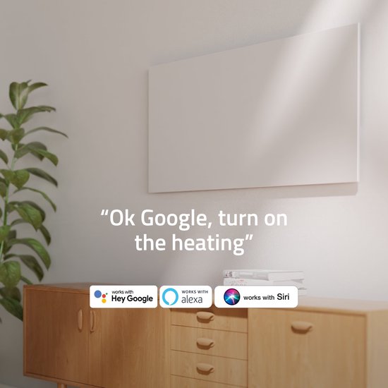 Hombli Electric Heater - Smart Infrared Heating Panel - Elektrischer Heizkörper - Heizung - 20m2 - 700W - Metall