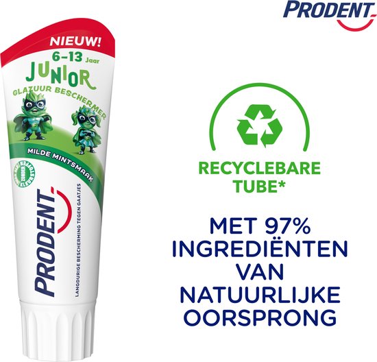 Prodent – Zahnpasta – Junior 6+ – Zahnschmelzschutz – 12 x 75 ml – Vorteilspackung