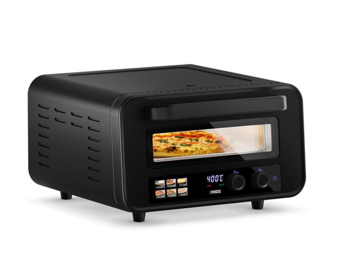 Princess Pizzaofen Pro Max 112700 – 400 °C – 2100 W – 32 x 31,8 cm – Schwarz