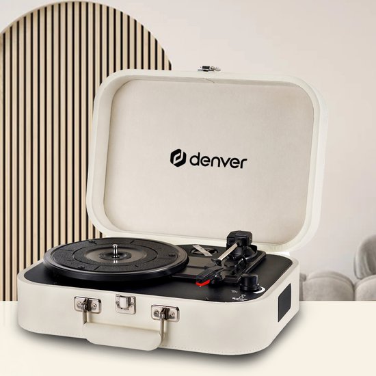 Denver Plattenspieler - Eingebaute Lautsprecher und Verstärker - Inkl. PC Software - Auto-Stop - Retro - VPL130