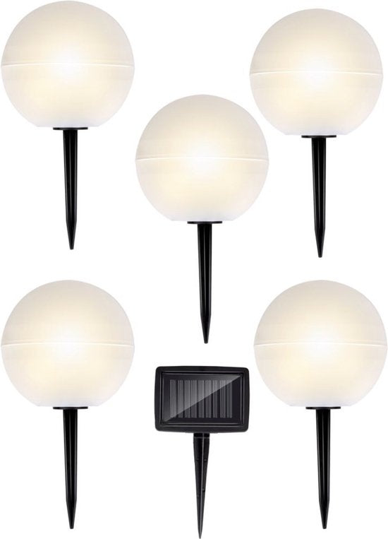 Grundig Glühbirnen für den Außenbereich - mit Stecker - LED - Aufladen mit Solarstrom - Weiß