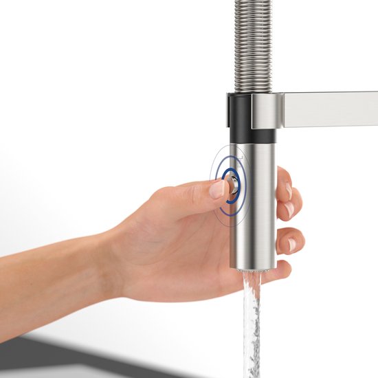 Villeroy & Boch Steel Expert 2.0 Küchenarmatur - Mit flexiblem Auslauf und herausziehbarem Brausekopf - Edelstahl