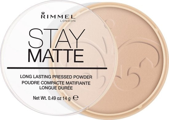 Rimmel London Stay Matte Kompaktpuder – Seidiges Beige – Beige