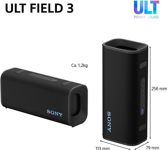 Sony ULT FIELD 3 – Bluetooth-Lautsprecher – Schwarz