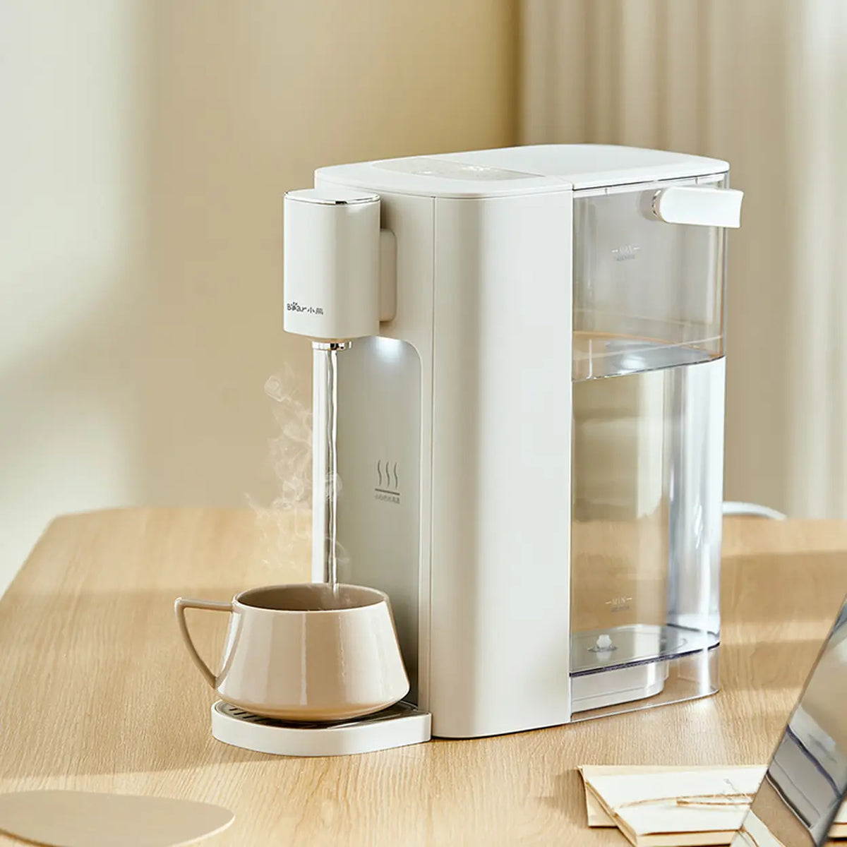 Bear YSJ-E40T2 Heißwasserspender – 3 l – 6 Temperaturstufen – Weiß