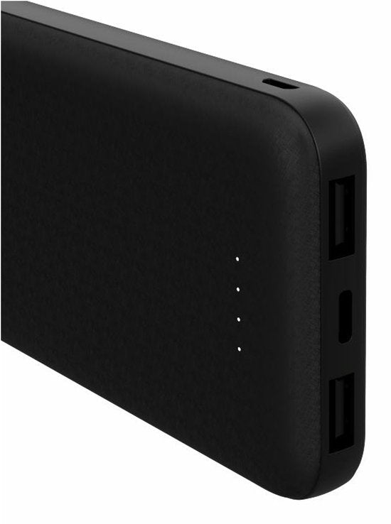Denver Powerbank 10000 mAh - Mit Batterieanzeige - USB - Micro USB - Universal Powerbank für Apple iPhone / Samsung, u.a. - Schwarz - PBS10010B
