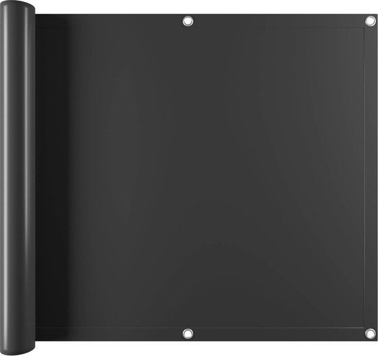 tectake - Balkongeländer Balkongeländer Gartenzaun - Höhe 90 cm - 6 Meter - schwarz - 402706