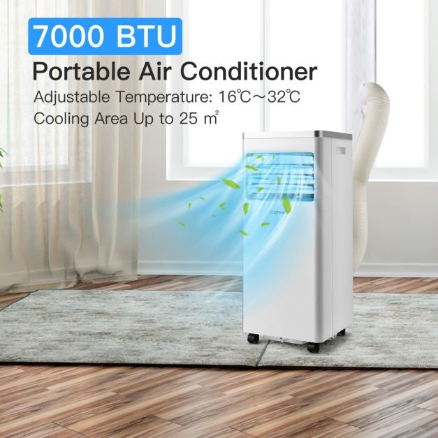 Coast 3-in-1 Mobiles Klimagerät - mit Abluftschlauch - 7000BTU - Weiß
