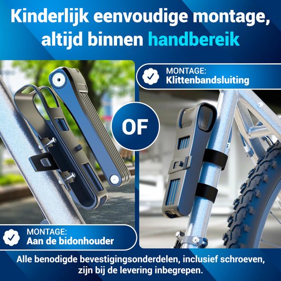 Nextcover Faltschloss 100cm FoldOne Pro | Fahrradschloss mit drei Schlüsseln | Fahrradschloss mit Halterung | Schloss für Fahrräder, E-Bikes, E-Scooter | SteelSecure Technology 3.0