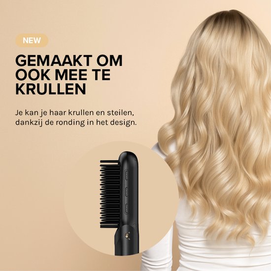 MAE® Touch Up – Kabellose Stylingbürste – Heizbürste – Kabelloses Glätteisen