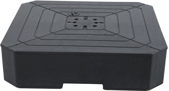 AXI Sonnenschirmständer, befüllbar – Schwarz – 82 x 82 x 19 cm – Mit 2 Rädern – Mit Tragegriff – Für Schwebeschirme bis zu 3 x 3 m oder mit einem Durchmesser von 3 m – HDPE-Kunststoff – Befüllbar mit 115 Litern Wasser