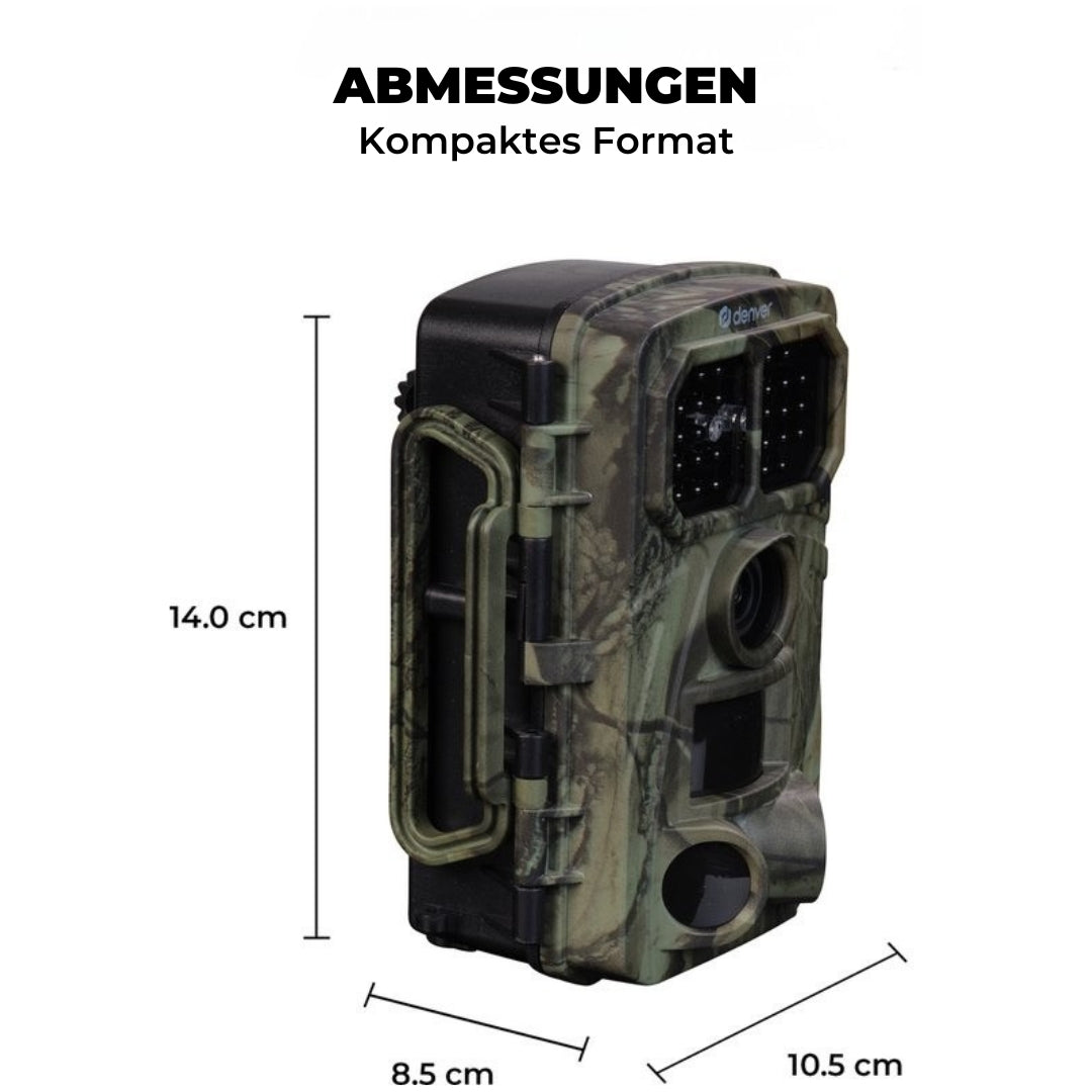 Denver Wildkamera mit Nachtsicht und WiFi - 4K Ultra HD - LCD-Bildschirm - Wasserdicht - WCT8026