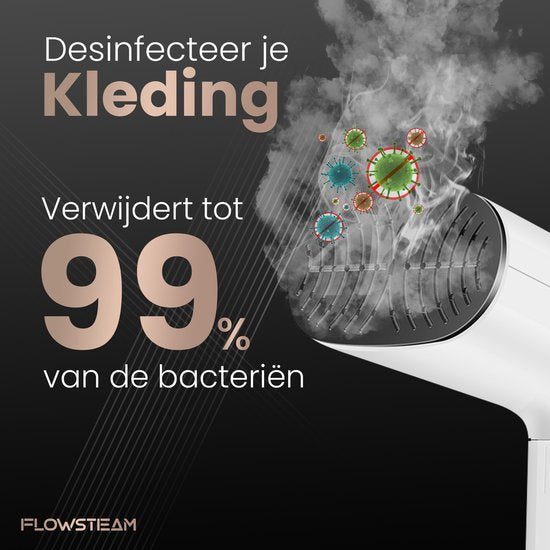 FLOWSTEAM® Luxury Clothes Steamer - Hand Steamer - Steamer Clothes - Snow White Edition