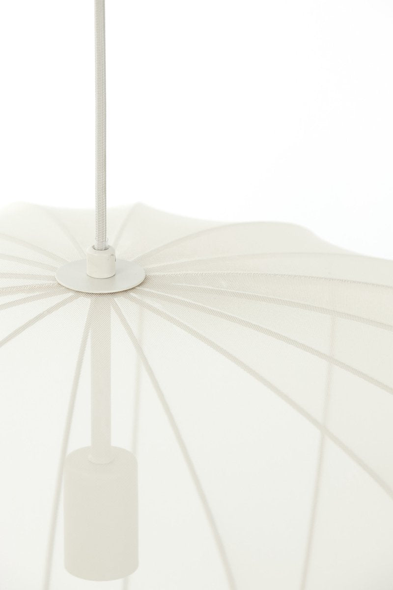 Licht & Wohnen Hängeleuchte Plumeria - Ø60 cm - E27 Fassung - Modernes Design - Sand Textil & Metall
