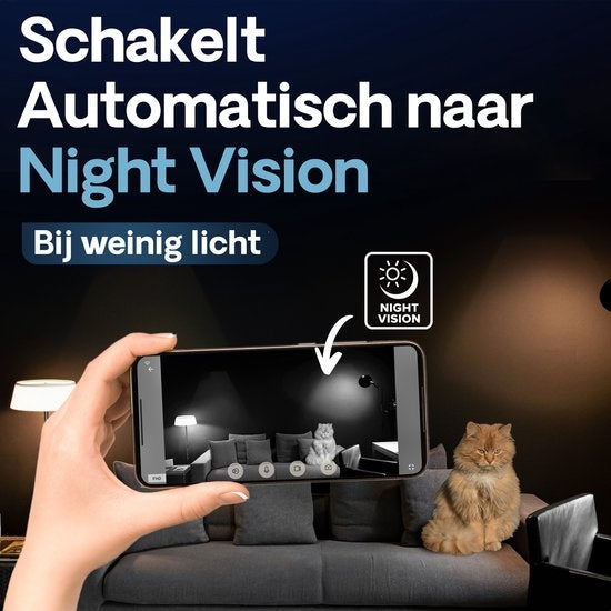 Housetrack Ãœberwachungskamera 1080P - IP Sicherheitskamera mit App - Wifi Sicherheitskamera - Smart Home - Kamera Sicherheit im Innenbereich