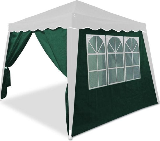 Casaria 2x Seitengiebel Faltpavillon Capri grün 3x3m