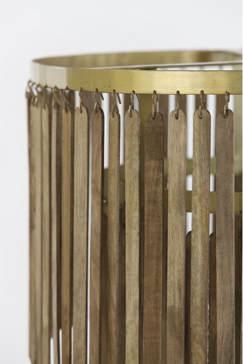 Light & Living Gularo Pendelleuchte - Dunkelbraunes Holz - Ø60cm - Modern & Luxe
