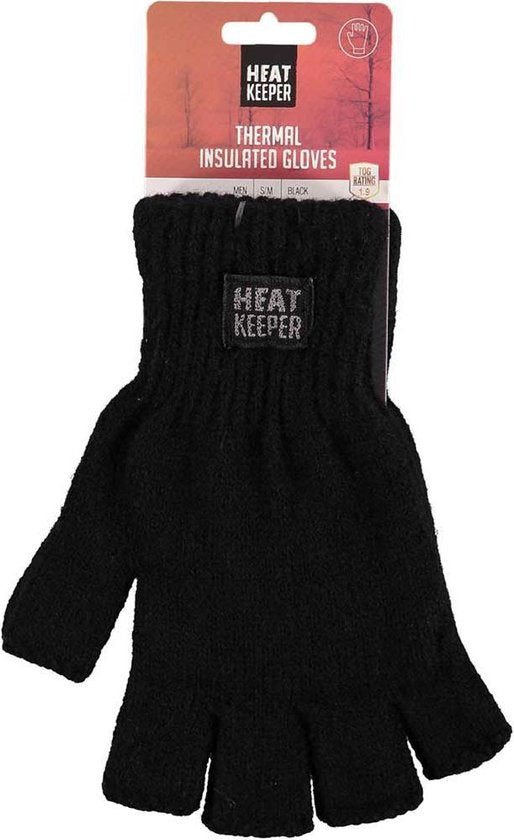 Heat Keeper Fingerlose Herren Thermohandschuhe schwarz - L/XL