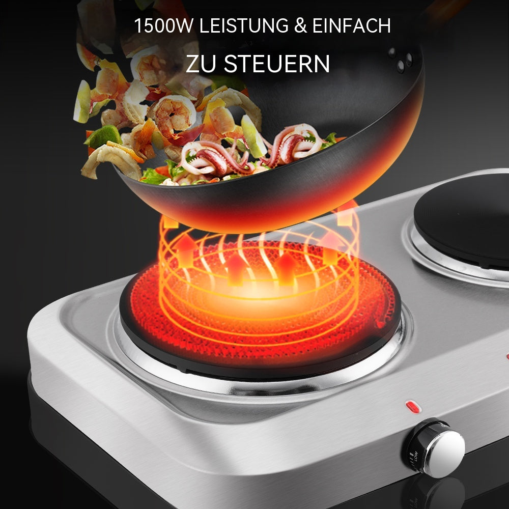 DSP KD4057 Doppel-Elektrokochfeld – 2500 W