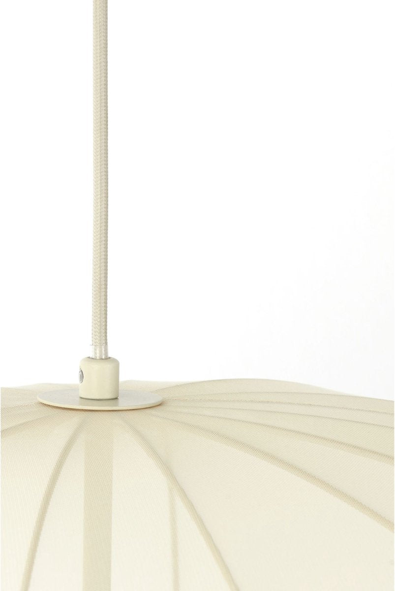 Licht & Wohnen Hängeleuchte Plumeria - Ø60 cm - E27 Fassung - Modernes Design - Sand Textil & Metall
