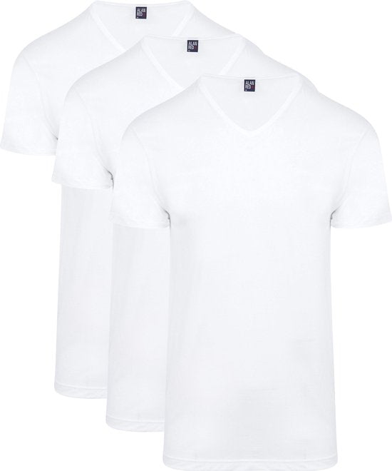 Alan Red – Vermont T-Shirt mit V-Ausschnitt, weiß, 3er-Pack – Herren – Größe XL – Regular-Fit