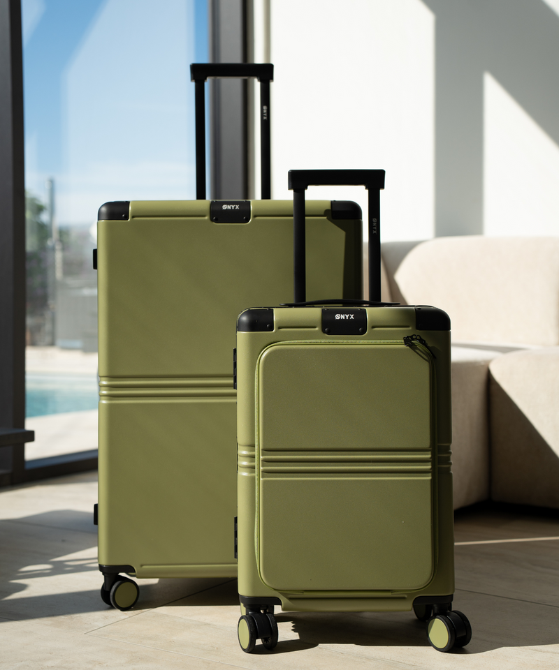 Onyx Hybrid Pro Kofferset, 2-teilig – 100 l/38 l – Olivgrün