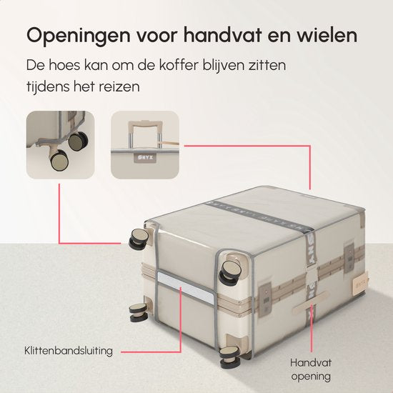 ONYX Kofferabdeckung 100L - 32x51x76CM - Kofferschutzhülle - Transparent