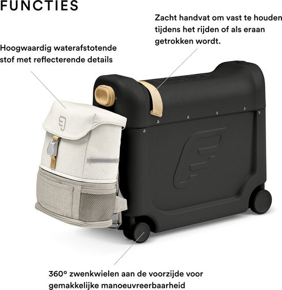 JetKids™ by Stokke® Reiseset „Fly Me To The Moon“ – Schwarz/Weiß
