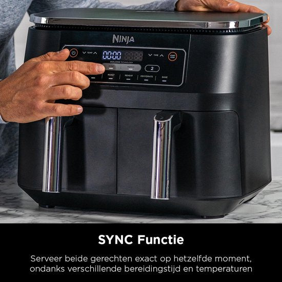 Ninja Doppel-Heißluftfritteuse XXL – 7,6 Liter – Modell 2020 – Dual-Zone-Technologie – AF300EU