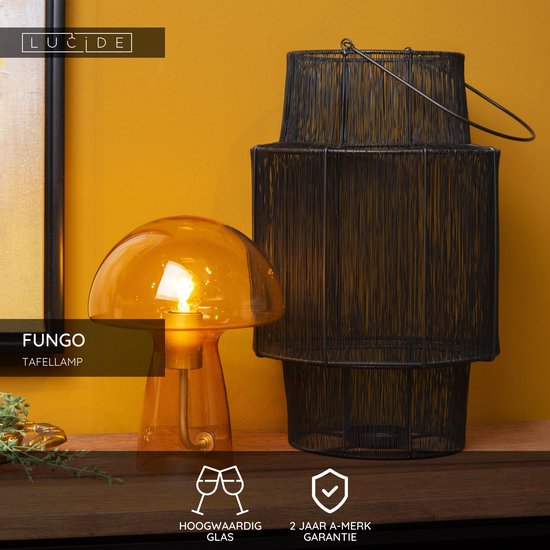 Lucide FUNGO – Tischlampe – 1xE27 – Orange