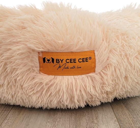 By Cee Cee Hundekorb - Donut Hundekorb - Katzenkorb - Premium Hundekissen - vollständig abnehmbar - Beige 40cm - S