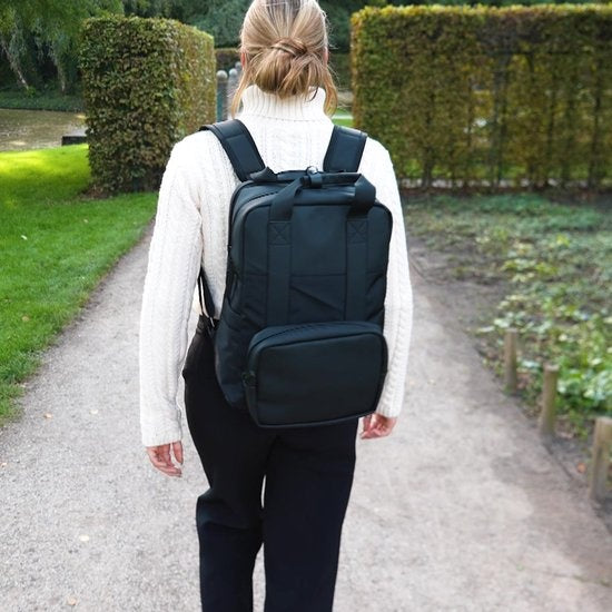 ONYX Rucksack 20L mit Laptop-Fach - Herausnehmbare Organizer-Tasche - Damen und Herren - Laptop-Tasche - Schultasche - Rucksack - Schwarz