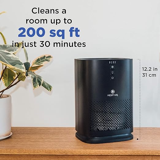 Medify MA-14 Luftreiniger (Schwarz) - Mit HEPA-Filter für 18m²